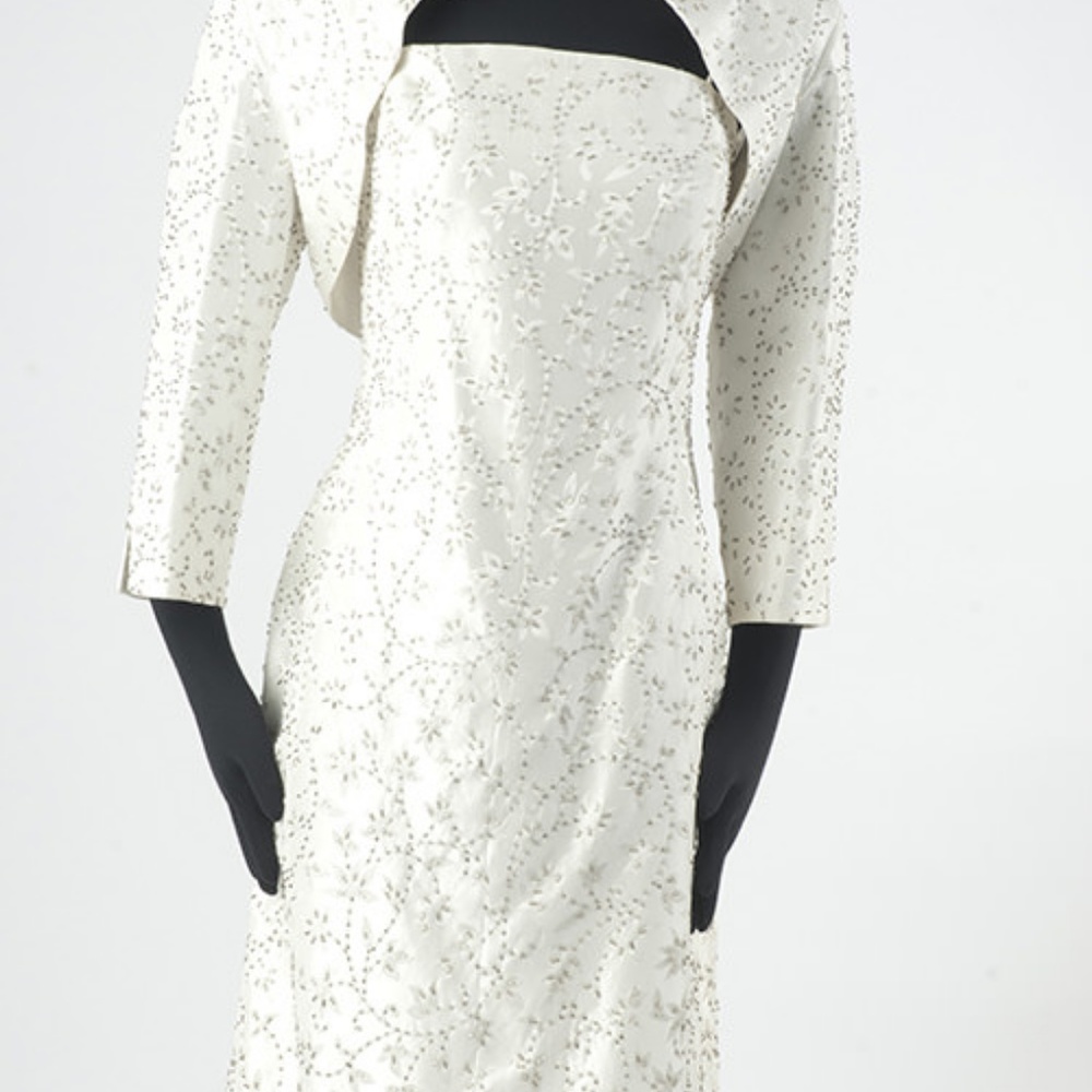 JS Collections - 2pc White dress